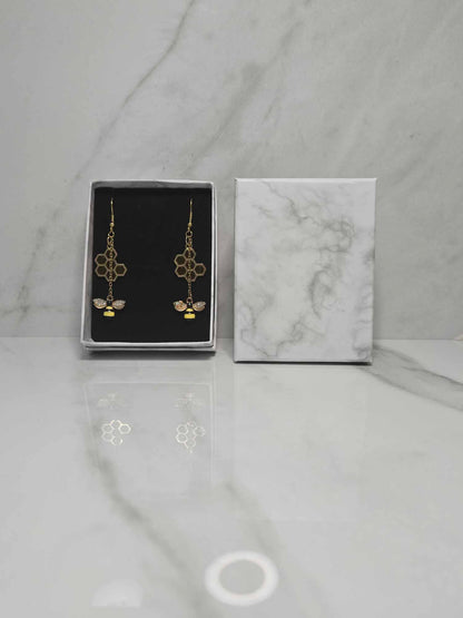 BEEssential Handcrafted Bee Dangly Earrings