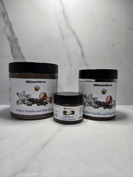 BEEssential Coffee Vanilla and Hazelnut Sugar Scrub